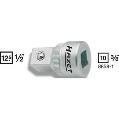 Adapter belsőnégyszögről 10 mm (3/8) külső négyszögre 12,5 mm (1/2), Hazet 8858-1 Adapter belsőnégyszögről 10 mm (3/8) külső négyszögre 12,5 mm (1/2), Hazet 8858-1