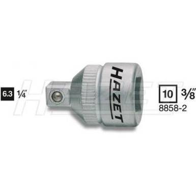 Adapter belsőnégyszögről 10 mm (3/8) külső négyszögre 6,3 mm (1/4), Hazet 8858-2 Adapter belsőnégyszögről 10 mm (3/8) külső négyszögre 6,3 mm (1/4), Hazet 8858-2