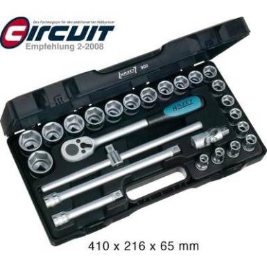 Dugókulcs készlet, 12,5 mm (1/2), Hazet 900 Dugókulcs készlet, 12,5 mm (1/2), Hazet 900