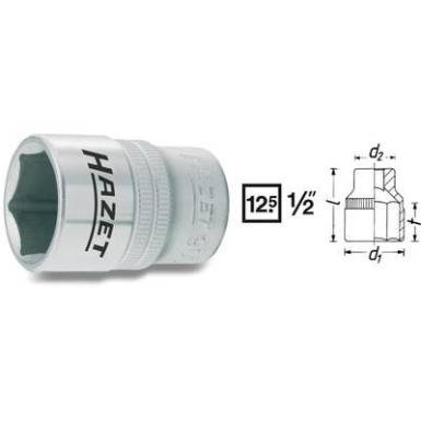 6 lapú dugókulcsfej, belső négyszög 12,5 mm (1/2), Hazet 900-9 6 lapú dugókulcsfej, belső négyszög 12,5 mm (1/2), Hazet 900-9