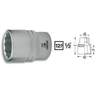 Dugókulcsfej, kettős hatlapú, belső négyszög 12,5 mm (1/2), Hazet 900Z-17 Dugókulcsfej, kettős hatlapú, belső négyszög 12,5 mm (1/2), Hazet 900Z-17