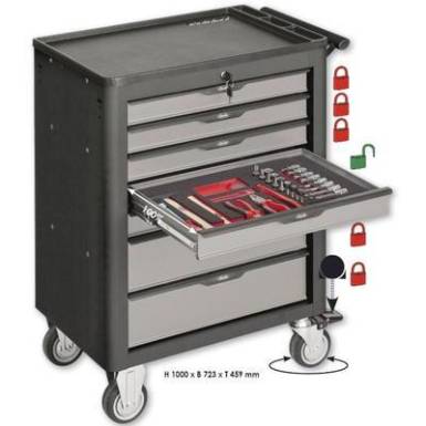 Műhelykocsi 7 fiókkal, 1000 x 723 mm, 72 kg, Vigor 1000 V1901 Műhelykocsi 7 fiókkal, 1000 x 723 mm, 72 kg, Vigor 1000 V1901