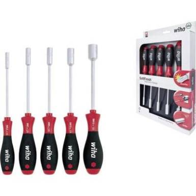 Dugókulcs készlet 5 részes kézi markolatú Wiha SoftFinish 01034 Dugókulcs készlet 5 részes kézi markolatú Wiha SoftFinish 01034