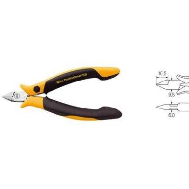 ESD oldalcsípő fogó, vágási átmérő: kemény huzal 0,3 mm, közepes 0,6 mm, Wiha Professional 26808 ESD oldalcsípő fogó, vágási átmérő: kemény huzal 0,3 mm, közepes 0,6 mm, Wiha Professional 26808