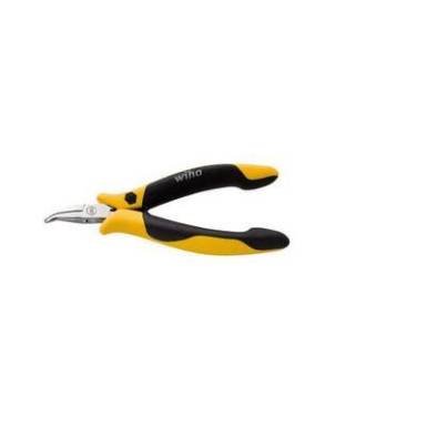 ESD laposfogó félgömbölyű csőrrel, hajlított, 120 mm, Wiha Professional 26802 ESD laposfogó félgömbölyű csőrrel, hajlított, 120 mm, Wiha Professional 26802