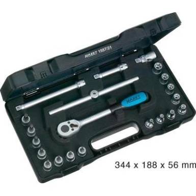 Torx dug&oacute;kulcs-/csavarh&uacute;z&oacute; k&eacute;szlet, 21 r&eacute;szes, Hazet 1557/21