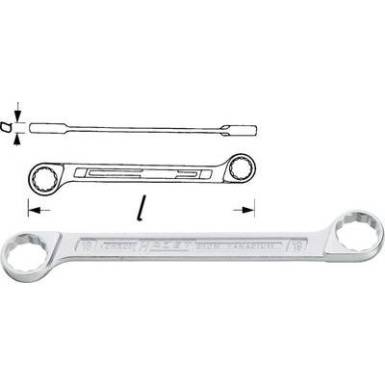 Kettős csillagkulcs 14/15 mm, 154,5 mm, Hazet 610N-14X15 Kettős csillagkulcs 14/15 mm, 154,5 mm, Hazet 610N-14X15