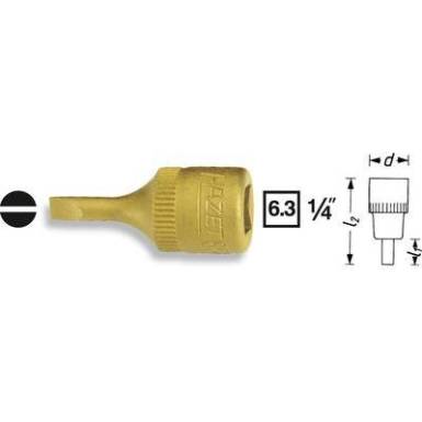 Egyeneshornyú csavarhúzófej 1,2 x 8 mm, 6,3 mm (1/4), Hazet 8503-1.2X8 Egyeneshornyú csavarhúzófej 1,2 x 8 mm, 6,3 mm (1/4), Hazet 8503-1.2X8