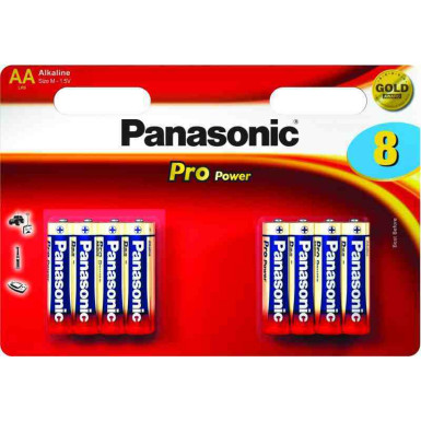 Panasonic 1.5V Alkáli AA ceruza elem Pro power (8db / csomag) /LR6PPG/8BW/