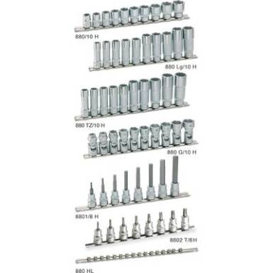 Dugókulcs tartó léc10 mm-es (3/8") 430 mm Hazet 880HL Dugókulcs tartó léc10 mm-es (3/8") 430 mm Hazet 880HL