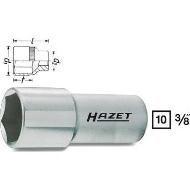 Gyertya dugókulcs krova betét 20.8 mm 3/8" (10 mm), 64 mm hosszú Hazet 880MGT Gyertya dugókulcs krova betét 20.8 mm 3/8" (10 mm), 64 mm hosszú Hazet 880MGT