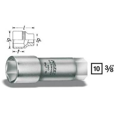 Gyertya dugókulcs krova betét 18 mm 3/8" (10 mm), 62 mm hosszú Hazet 880MGT-18 Gyertya dugókulcs krova betét 18 mm 3/8" (10 mm), 62 mm hosszú Hazet 880MGT-18