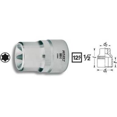 Torx dugókulcs betét 12,5 mm (1/2") szerszám meghajtás 12,5 mm (1/2") Hazet 900-E10 Torx dugókulcs betét 12,5 mm (1/2") szerszám meghajtás 12,5 mm (1/2") Hazet 900-E10