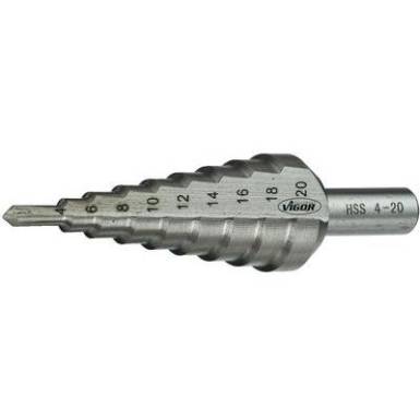HSS l&eacute;pcsősf&uacute;r&oacute; &Oslash; 4-20 mm, 75 mm, Vigor V2395