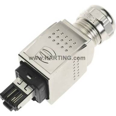 Han&reg; PushPull RJ45-Csatlakoz&oacute; dug&oacute;, egyenes  p&oacute;lussz&aacute;m: 4 09 35 226 0401  Harting tartalom: 1 db