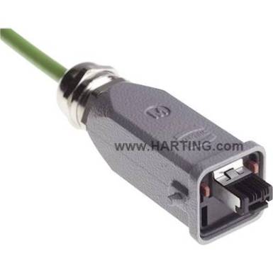 Han&reg; 3 A RJ45 Csatlakoz&oacute; dug&oacute;, egyenes  p&oacute;lussz&aacute;m: 4 Han&reg; 3 A RJ45 Grau Harting tartalom: 1 db