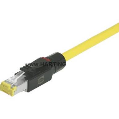 Industrial® Dugaszolós csatlakozó készlet RJ45 10G dugó, egyenes Industrial® 10G fekete Harting tartalom: 1 db Industrial® Dugaszolós csatlakozó készlet RJ45 10G dugó, egyenes Industrial® 10G fekete Harting tartalom: 1 db