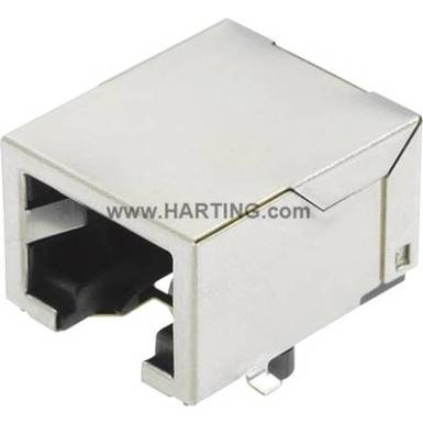 RJ45 hüvely közvetlen készülékbe szereléshez, beépíthető Pólusszám: 8 Han® 3 A RJ45 Hybrid ezüst Harting RJ45 hüvely közvetlen készülékbe szereléshez, beépíthető Pólusszám: 8 Han® 3 A RJ45 Hybrid ezüst Harting