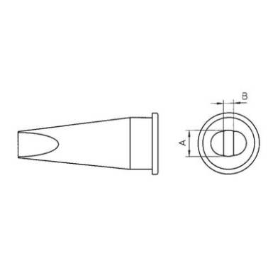 Weller pákahegy LHT sorozat LHT-D Kétoldalt lapított 4.7 mm Weller pákahegy LHT sorozat LHT-D Kétoldalt lapított 4.7 mm
