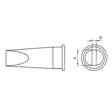 Weller pákahegy LHT sorozat LHT-E Kétoldalt lapított 6.7 mm Weller pákahegy LHT sorozat LHT-E Kétoldalt lapított 6.7 mm