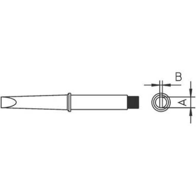Weller CT5A8 W61 pákához. Hosszú, kétoldalt csapott, lapított, véső formájú pákahegy, forrasztóhegy 1.6 mm Weller CT5A8 W61 pákához. Hosszú, kétoldalt csapott, lapított, véső formájú pákahegy, forrasztóhegy 1.6 mm