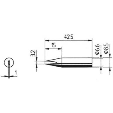 Ersa 842 pákahegy, forrasztóhegy 842 ED véső forma 3.2 mm Ersa 842 pákahegy, forrasztóhegy 842 ED véső forma 3.2 mm