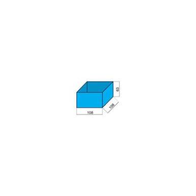 Alutec 1 részes alkatrésztároló, kék, 108 x 108 x 63 mm Alutec 1 részes alkatrésztároló, kék, 108 x 108 x 63 mm