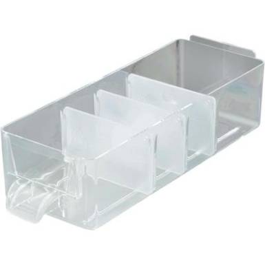 Tartalék fiók elválasztó alkatrésztároló szekrényhez, átlátszó, 31 x 51 mm, 60 db Tartalék fiók elválasztó alkatrésztároló szekrényhez, átlátszó, 31 x 51 mm, 60 db