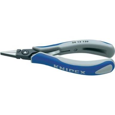 Prec&iacute;zi&oacute;s elektronikai markol&oacute; fog&oacute;, 135 mm, lapos &eacute;s sz&eacute;les, Knipex 34 12 130