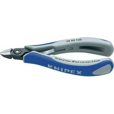 Precíziós elektronikai oldalcsípőfogó, kerek fej, Knipex 79 02 125 Precíziós elektronikai oldalcsípőfogó, kerek fej, Knipex 79 02 125