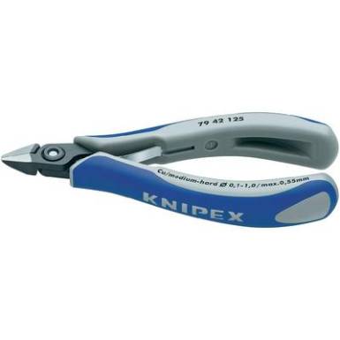 Precíziós elektronikai oldalcsípőfogó, hegyes fej, Knipex 79 42 125 Precíziós elektronikai oldalcsípőfogó, hegyes fej, Knipex 79 42 125