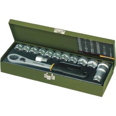 Proxxon 14 részes racsnis dugókulcs készlet, racsnis krova készlet 13mm - 27mm között 12,5mm (1/2” ) hajtáshoz Proxxon 14 részes racsnis dugókulcs készlet, racsnis krova készlet 13mm - 27mm között 12,5mm (1/2” ) hajtáshoz