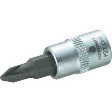 Dugókulcs betét 6,3 mm (1/4) kereszthornyú PZ1 bittel, 37 mm, TOOLCRAFT Dugókulcs betét 6,3 mm (1/4) kereszthornyú PZ1 bittel, 37 mm, TOOLCRAFT