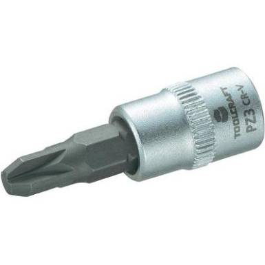 Dug&oacute;kulcs bet&eacute;t 6,3 mm (1/4) kereszthorny&uacute; PZ3 bittel, 37 mm, TOOLCRAFT