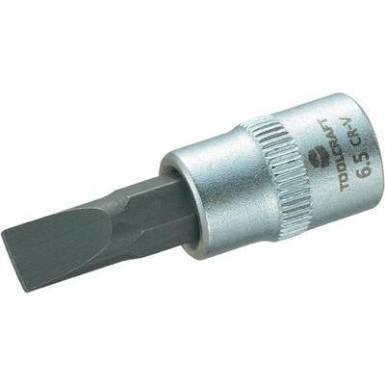 Dugókulcs betét 6,3 mm (1/4) 6,5 mm-es egyenespengéjű bittel, 37 mm, TOOLCRAFT Dugókulcs betét 6,3 mm (1/4) 6,5 mm-es egyenespengéjű bittel, 37 mm, TOOLCRAFT