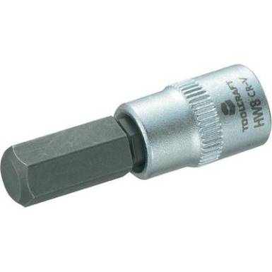 Dugókulcs betét 6,3 mm (1/4) 8 mm-es belsőkulcsnyílású hatlapú bittel, 37 mm, TOOLCRAFT Dugókulcs betét 6,3 mm (1/4) 8 mm-es belsőkulcsnyílású hatlapú bittel, 37 mm, TOOLCRAFT