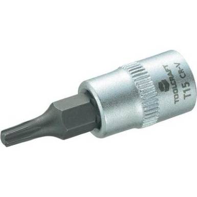 Dug&oacute;kulcs bet&eacute;t 6,3 mm (1/4), T-profillal T15, hossz: 37 mm, TOOLCRAFT