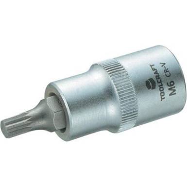 Dug&oacute;kulcs bet&eacute;t 12,5 mm (1/2), sokfog&uacute; bittel M6, hossz: 55 mm, TOOLCRAFT