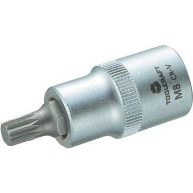 Dug&oacute;kulcs bet&eacute;t 12,5 mm (1/2), sokfog&uacute; bittel M8, hossz: 55 mm, TOOLCRAFT