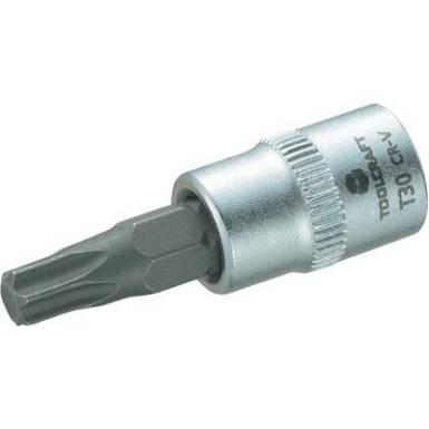 Dugókulcs betét 6,3 mm (1/4), T-profillal T30, hossz: 37 mm, TOOLCRAFT Dugókulcs betét 6,3 mm (1/4), T-profillal T30, hossz: 37 mm, TOOLCRAFT