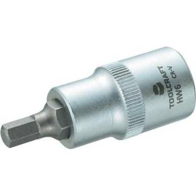 Dugókulcs betét 12,5 mm (1/2), hatlapú bittel 6mm, hossz: 55 mm, TOOLCRAFT Dugókulcs betét 12,5 mm (1/2), hatlapú bittel 6mm, hossz: 55 mm, TOOLCRAFT