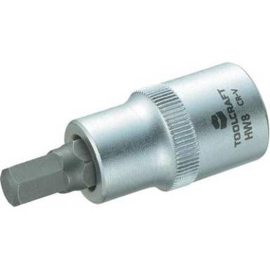 Dug&oacute;kulcs bet&eacute;t 12,5 mm (1/2), hatlap&uacute; bittel 8mm, hossz: 55 mm, TOOLCRAFT