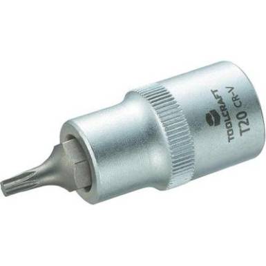 Dugókulcs betét 12,5 mm (1/2), T-profillal T20, hossz: 55 mm, TOOLCRAFT Dugókulcs betét 12,5 mm (1/2), T-profillal T20, hossz: 55 mm, TOOLCRAFT