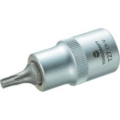 Dugókulcs betét 12,5 mm (1/2), T-profillal T27, hossz: 55 mm, TOOLCRAFT Dugókulcs betét 12,5 mm (1/2), T-profillal T27, hossz: 55 mm, TOOLCRAFT