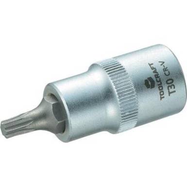 Dugókulcs betét 12,5 mm (1/2), T-profillal T30, hossz: 55 mm, TOOLCRAFT Dugókulcs betét 12,5 mm (1/2), T-profillal T30, hossz: 55 mm, TOOLCRAFT