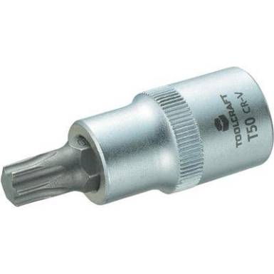 Dugókulcs betét 12,5 mm (1/2), T-profillal T50, hossz: 55 mm, TOOLCRAFT Dugókulcs betét 12,5 mm (1/2), T-profillal T50, hossz: 55 mm, TOOLCRAFT