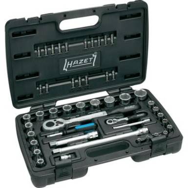 Dug&oacute;kulcs k&eacute;szlet, 6,3 + 12,5 mm (1/4 "+ 1/2"), 47 r&eacute;szes, Hazet 902SPC