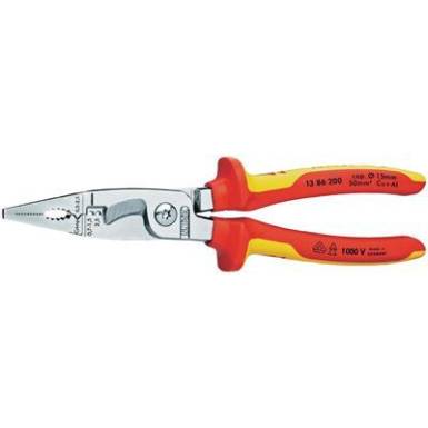 Knipex 13 86 200 1000V-ig szigetelt többfunkciós villanyszerelő fogó Knipex 13 86 200 1000V-ig szigetelt többfunkciós villanyszerelő fogó