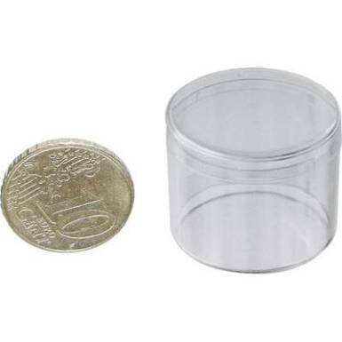 1 részes kerek alkatrésztároló doboz, átlátszó, Ø 36 x 29 mm 1 részes kerek alkatrésztároló doboz, átlátszó, Ø 36 x 29 mm
