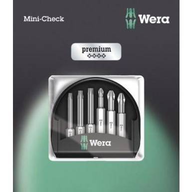 Edzett, ötvözött szerszámacél BIT készlet, Torx, kereszthornyú PH, PZ 6 részes készlet Wera Mini-Check 05073638001 Edzett, ötvözött szerszámacél BIT készlet, Torx, kereszthornyú PH, PZ 6 részes készlet Wera Mini-Check 05073638001